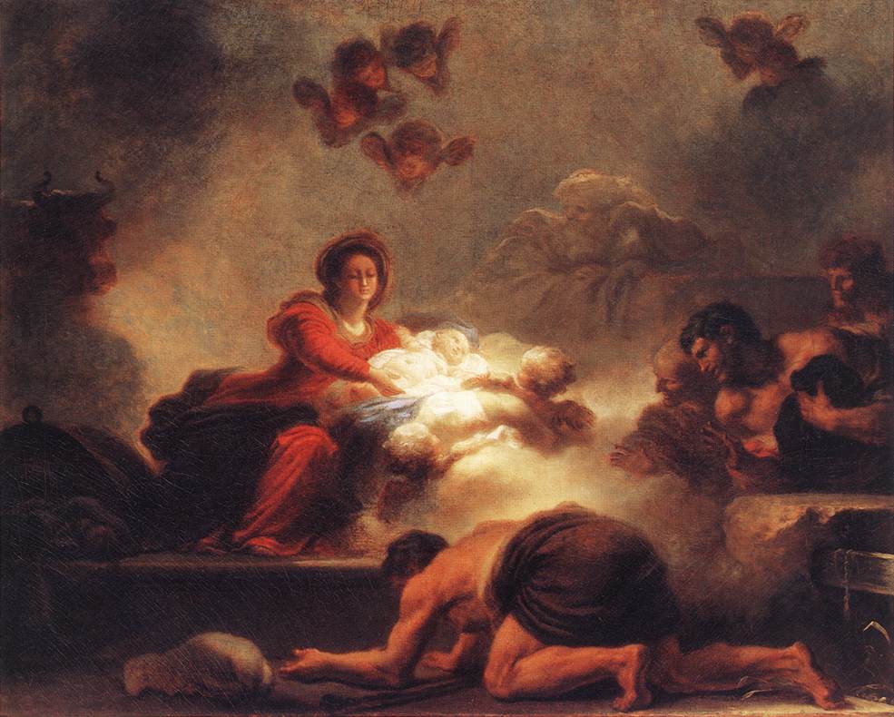 Jean-Honore Fragonard Adoration of the Shepherds
